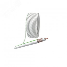 Кабель коаксиальный SAT 703 B 75 Ом Cu,  оплётка Cu 75% PVC белый 100м S-B-75-PVC100