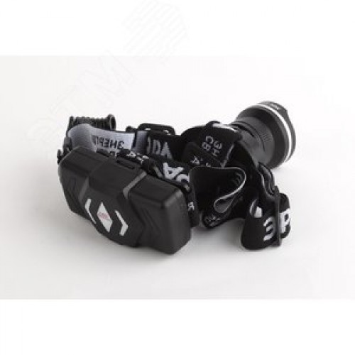 Фонарь налобный светодиодный 5Вт 400/200Лм IP40 SMD 3 режима аккумуляторный с регулируемым фокусом GA-806 черный