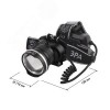 Фонарь налобный светодиодный 5Вт 400/200Лм IP40 SMD 3 режима аккумуляторный с регулируемым фокусом GA-806 черный