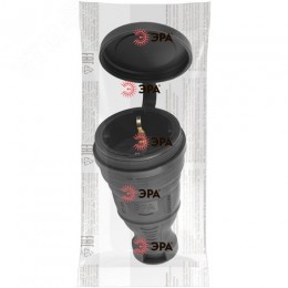 Разъём каучуковый c/з прямой 16A IP44 черный R8-B-IP44