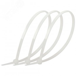 Стяжка кабельная нейлоновая (хомут) 4.8 х 400 мм белая (100 шт/уп) Simple NO-224-194