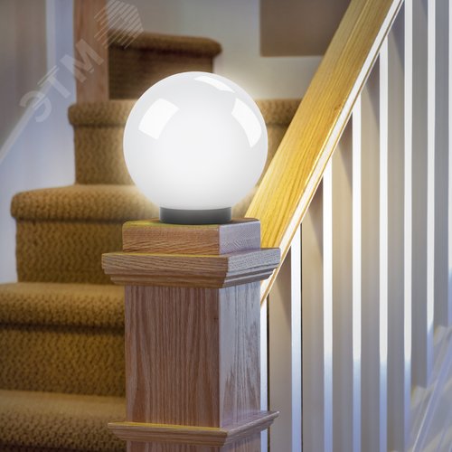 Светильник садово-парковый НТУ шар опаловый на опору/кронштейн IP44 Е27 max150Вт d400mm НТУ 01-150-401