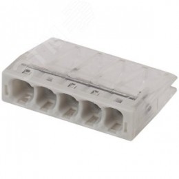 Клемма СМК компактная с пастой серии 245, 5 отверстий, 0,5-2,5 м NO-224-37