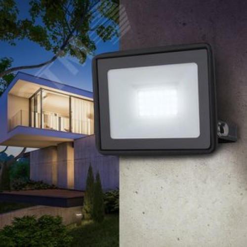 Прожектор светодиодный ДО-30 Вт 6500К 2400 Лм IP65 черный 30w холодный 200-240В LPR-023-0-65K-030