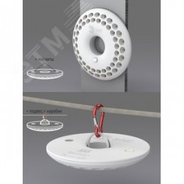 Фонарик светильник подвесной на батарейках 3хAA, подвес, карабин, магнитный в палатку, 48 LED KB-601 НЛО-48