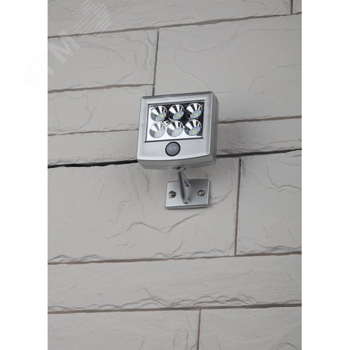 Прожектор с датчиком движения c выносной солнечной батареей, 6LED,150lm ERAFS024-07