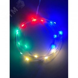 ENIN-2M Гирлянда LED Нить 2 м мультиколор, АА, IP20 (120/4800)
