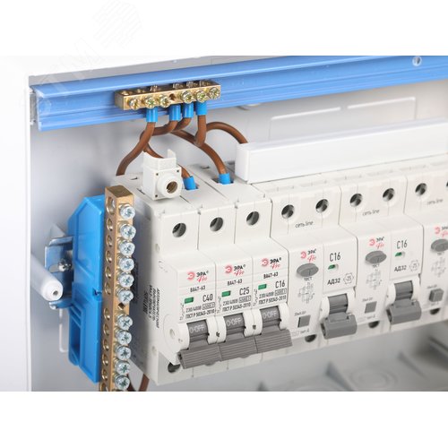 Клеммы силовые вводные КВМ NO-224-147 для модульного оборудования 4-25 мм2 изогнутая боковое подключение PIN