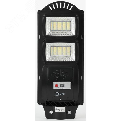 Светильник консольный на солнечных батареях, SMD, 40W, с датчиком движения, ПДУ, 700Лм, 5000К, IP65