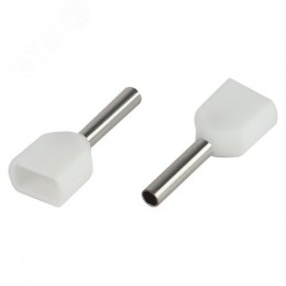 Наконечник-гильза с изолированным фланцем (упаковка 50 шт.) NO-225-96 (двойной) НШвИ(2) 0,5-8