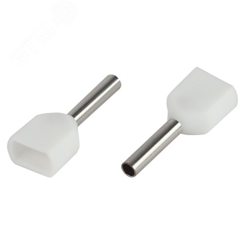 Наконечник-гильза с изолированным фланцем (упаковка 50 шт.) NO-225-96 (двойной) НШвИ(2) 0,5-8