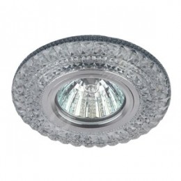 Светильник точечный декор c белой светодиодной подсветкой, DK LD3 SL/WH прозрачный