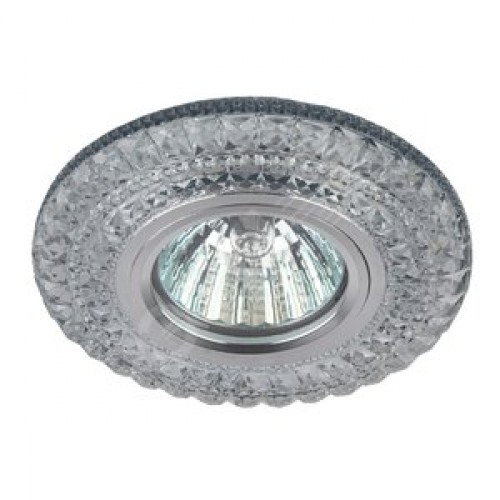 Светильник точечный DK LD3 SL/RGB декор cо светодиодной подсветкой (мультиколор), прозрачный