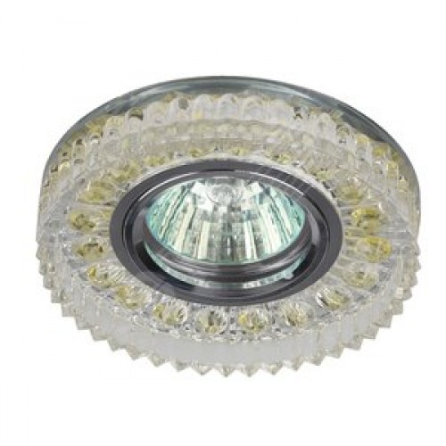 Светильник точечный DK LD14 SL/WH декор cо светодиодной подсветкой MR16, прозрачный