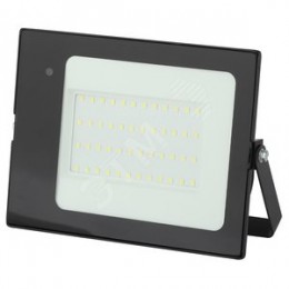 Прожектор светодиодный ДО-50 Вт 6500К 3500 ЛмIP65 200-240В встроенный датчик движения черный 50w холодный корпус LPR-041-1-65K-050