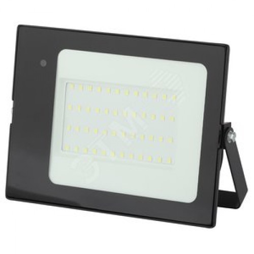 Прожектор светодиодный ДО-50 Вт 6500К 3500 ЛмIP65 200-240В встроенный датчик движения черный 50w холодный корпус LPR-041-1-65K-050