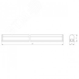 Светильник светодиодный 12W 6500К 1000Лм IP20 линейный 230V