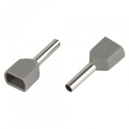 Наконечник-гильза с изолированным фланцем (упаковка 10 шт.) NO-225-11 (двойной) НШвИ(2) 0,75-8