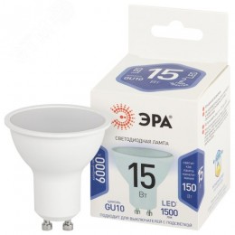 Лампа светодиодная 15Вт софит холодный белый свет GU10 STD LED MR16-15W-860-GU10