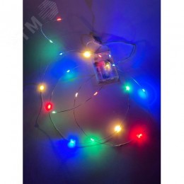 ENIN-2M Гирлянда LED Нить 2 м мультиколор, АА, IP20 (120/4800)