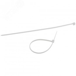 Стяжка кабельная нейлоновая (хомут) 2.5 х 100 мм белая 100 шт/уп Simple NO-224-186