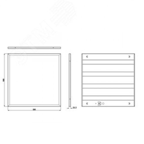 Светильник светодиодный ДВО/ДПО 36Вт 4000К 3200Лм IP40 595x595 матовый SPO-6-36-4K-M