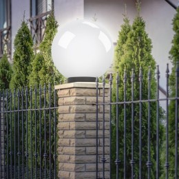 Светильник садово-парковый НТУ шар опаловый на опору/кронштейн IP44 Е27 max150Вт d400mm НТУ 01-150-401