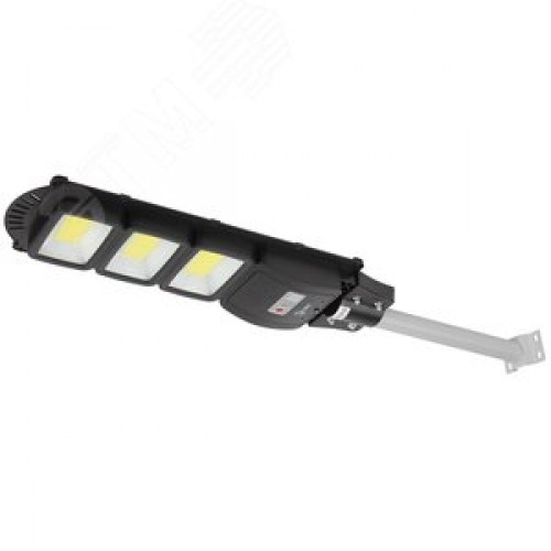 Светильник консольный на солнечной батарее, COB, с кронштейном,60W,с датчиком движения, ПДУ, 1100 Лм, 5000 К, IP65