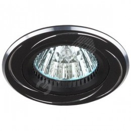KL34 AL/BK Точечные светильники алюминиевый MR16,12V/220V, 50W черный/хром