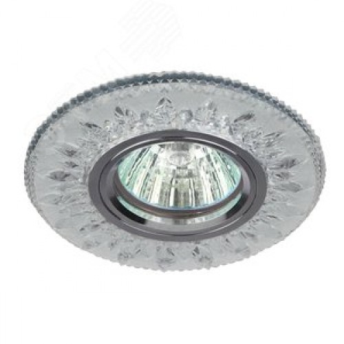 Светильник точечный декоративный cо светодиодной подсветкой MR16, прозрачный DK LD9 SL/WH