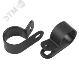 Скоба кабельная нейлоновая под вин 6 ммт NO-225-296 чёрная 10 шт