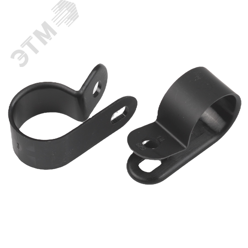 Скоба кабельная нейлоновая под вин 6 ммт NO-225-296 чёрная 10 шт