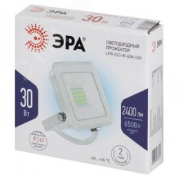 Прожектор светодиодный ДО-30 Вт 6500К 2400 Лм IP65 белый 30w холодный 200-240В LPR-023-W-65K-030