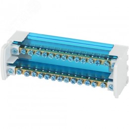 Шины на DIN-рейку в корпусе (кросс-модуль) ШНК 2х15 L+PEN