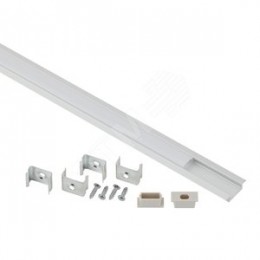 Комплект с врезным анодированным профилем с фланцем CAB251 21х6мм, 2 м (5/80/2400)