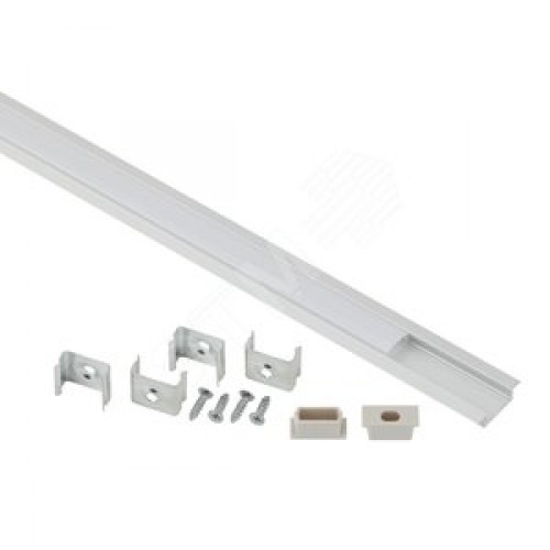 Комплект с врезным анодированным профилем с фланцем CAB251 21х6мм, 2 м (5/80/2400)