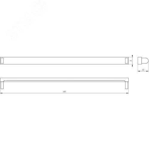 Светильник SPO-801-0-001-060 Св-к под светодиод. лампу T8 G13 600мм