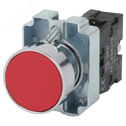 Кнопка управления LAY5-BA42 без подсветки красная 1р