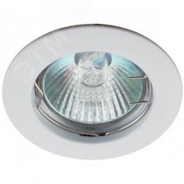 Светильник встраиваемый литой MR16 KL1 WH ,12V, 50W белый (100/3000)