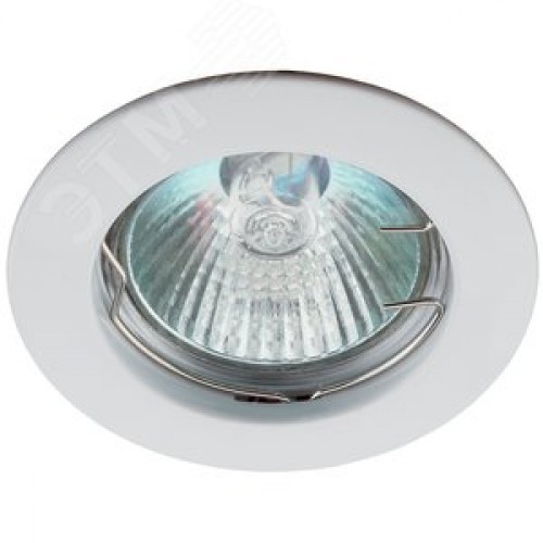 Светильник встраиваемый литой MR16 KL1 WH ,12V, 50W белый (100/3000)