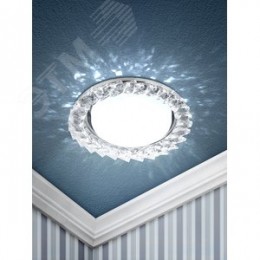 Светильник под лампу Gx53, 220V,13W, хром/прозрачный DK86 CH/WH