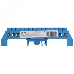 Шина NO-224-113 N ноль в комбинированном изоляторе на DIN-рейку ШНИ-8х12-14-Д-синий