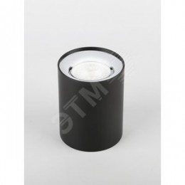 Подсветка накладной, GU10, D80х100мм, черный/хром (50/900)