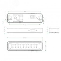 Светильник светодиодный аварийный постоянный DBA-105-0-20 30LED 5ч IP20 40/1600