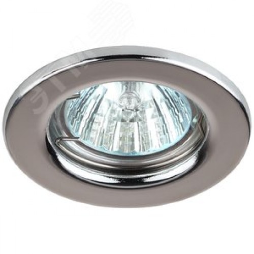 Светильник штампованный MR16,12V/220V, 50W хром ST1 CH