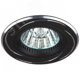 Светильник встраиваемый KL34 AL/BK/1 штампованный поворотный MR16 12V 50W белый (50/2400)