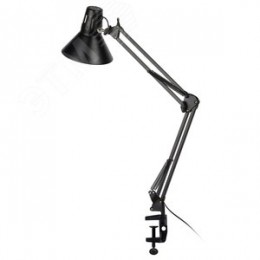 Светильник настольный на струбцине черный N-121-E27-40W-BK