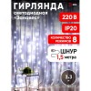 Гирлянда светодиодная новогодняя ЕNIGW - 400W Занавес 8 режимов 3*3 м холодный белый 320 LED IP20 220 V