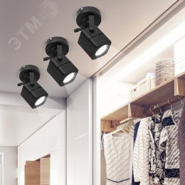 Светильник Накладной, черный OL3 GU10 BK (50/900)