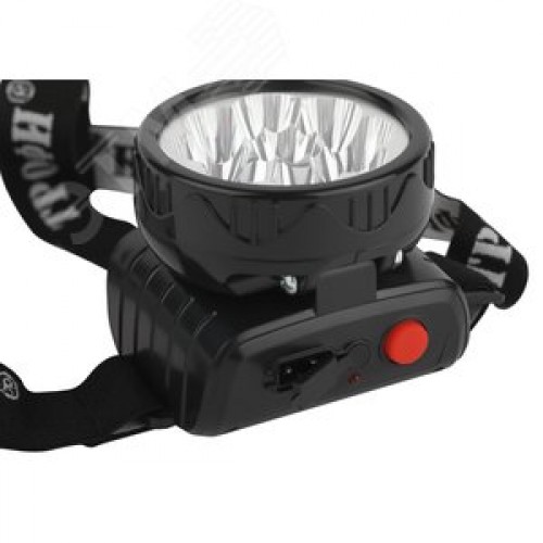 Фонарь налобный светодиодный 4Вт 50Лм IP40 LED 2 режима аккумуляторный TG9 черный